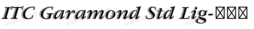 ITC Garamond Std Lig字体转换